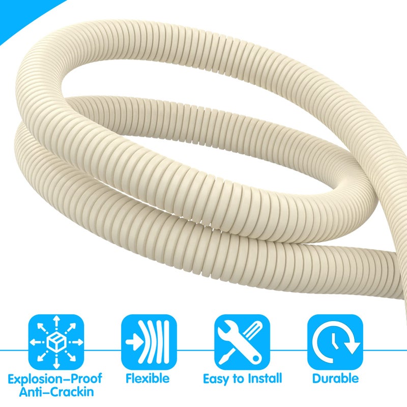 Air Jade 164Ft Mini Split AC Drain Hose, 5/8" ID Universal Fit Ductless Mini Split Air Conditioner Heat Pump Systems, Split Air Conditioning Drain Line Pipe - Image 4